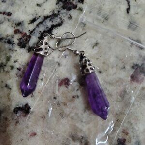 Amethyst Glass Earrings